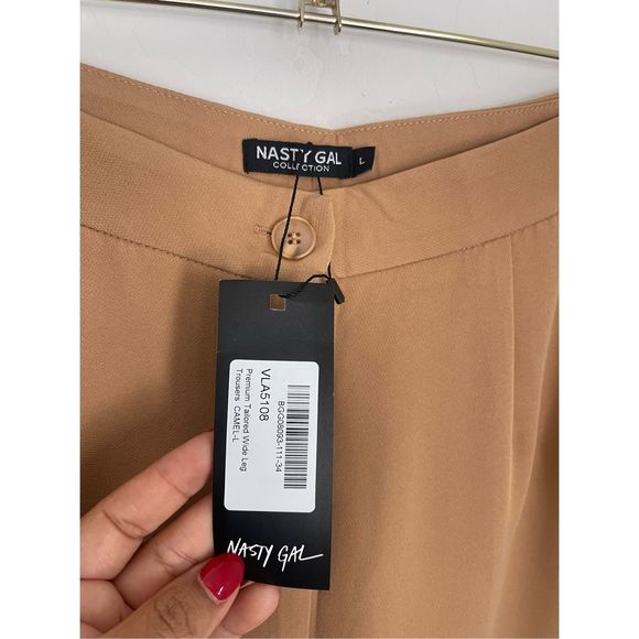 NASTY GAL Premium Tailored Wide Leg Pants Size Large NWT - Picture 5 of 10